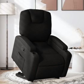 vidaXL Relaxsessel mit Aufstehhilfe Schwarz Stoff