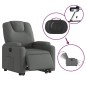 vidaXL Relaxsessel mit Aufstehhilfe Elektrisch Dunkelgrau Stoff vidaXL Relaxsessel mit Aufstehhilfe Elektrisch Dunkelgrau Stoff
