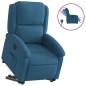 vidaXL Relaxsessel mit Aufstehhilfe Elektrisch Blau Samt vidaXL Relaxsessel mit Aufstehhilfe Elektrisch Blau Samt