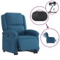 vidaXL Relaxsessel mit Aufstehhilfe Elektrisch Blau Samt vidaXL Relaxsessel mit Aufstehhilfe Elektrisch Blau Samt