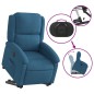 vidaXL Relaxsessel mit Aufstehhilfe Elektrisch Blau Samt vidaXL Relaxsessel mit Aufstehhilfe Elektrisch Blau Samt