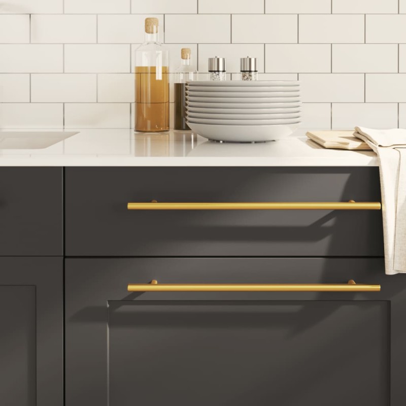vidaXL Möbelgriffe 10 Stk. Golden 320 mm Edelstahl vidaXL Möbelgriffe 10 Stk. Golden 320 mm Edelstahl
