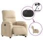 vidaXL Relaxsessel Elektrisch Creme Mikrofasergewebe vidaXL Relaxsessel Elektrisch Creme Mikrofasergewebe