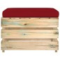 Modulare Ottomane mit Kissen Grün Imprägniertes Holz Modulare Ottomane mit Kissen Grün Imprägniertes Holz