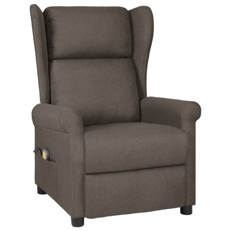 vidaXL Massagesessel Braun Stoff vidaXL Massagesessel Braun Stoff