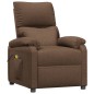 vidaXL Massagesessel Braun Stoff vidaXL Massagesessel Braun Stoff