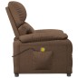 vidaXL Massagesessel Braun Stoff vidaXL Massagesessel Braun Stoff