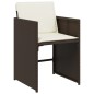 vidaXL 17-tlg. Garten-Essgruppe mit Kissen Braun Poly Rattan vidaXL 17-tlg. Garten-Essgruppe mit Kissen Braun Poly Rattan