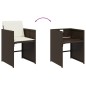 vidaXL 17-tlg. Garten-Essgruppe mit Kissen Braun Poly Rattan vidaXL 17-tlg. Garten-Essgruppe mit Kissen Braun Poly Rattan