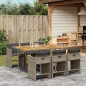 vidaXL 7-tlg. Garten-Essgruppe mit Kissen Grau Poly Rattan vidaXL 7-tlg. Garten-Essgruppe mit Kissen Grau Poly Rattan