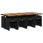 vidaXL 9-tlg. Garten-Essgruppe mit Kissen Schwarz Poly Rattan vidaXL 9-tlg. Garten-Essgruppe mit Kissen Schwarz Poly Rattan
