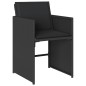 vidaXL 11-tlg. Garten-Essgruppe mit Kissen Schwarz Poly Rattan vidaXL 11-tlg. Garten-Essgruppe mit Kissen Schwarz Poly Rattan