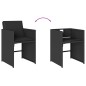 vidaXL 11-tlg. Garten-Essgruppe mit Kissen Schwarz Poly Rattan vidaXL 11-tlg. Garten-Essgruppe mit Kissen Schwarz Poly Rattan