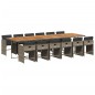 vidaXL 13-tlg. Garten-Essgruppe mit Kissen Grau Poly Rattan vidaXL 13-tlg. Garten-Essgruppe mit Kissen Grau Poly Rattan