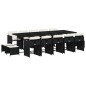 vidaXL 15-tlg. Garten-Essgruppe mit Kissen Schwarz Poly Rattan vidaXL 15-tlg. Garten-Essgruppe mit Kissen Schwarz Poly Rattan