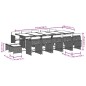 vidaXL 15-tlg. Garten-Essgruppe mit Kissen Schwarz Poly Rattan vidaXL 15-tlg. Garten-Essgruppe mit Kissen Schwarz Poly Rattan