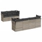 vidaXL 8-tlg. Garten-Sofagarnitur mit Kissen Hellgrau Poly Rattan vidaXL 8-tlg. Garten-Sofagarnitur mit Kissen Hellgrau Poly Rattan