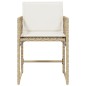 vidaXL Gartenstühle mit Kissen 4 Stk. Beige Poly Rattan vidaXL Gartenstühle mit Kissen 4 Stk. Beige Poly Rattan