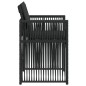 vidaXL Gartenstühle mit Kissen 4 Stk. Schwarz Poly Rattan vidaXL Gartenstühle mit Kissen 4 Stk. Schwarz Poly Rattan