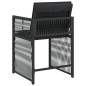 vidaXL Gartenstühle mit Kissen 4 Stk. Schwarz Poly Rattan vidaXL Gartenstühle mit Kissen 4 Stk. Schwarz Poly Rattan