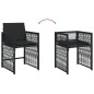 vidaXL Gartenstühle mit Kissen 4 Stk. Schwarz Poly Rattan vidaXL Gartenstühle mit Kissen 4 Stk. Schwarz Poly Rattan