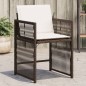 vidaXL Gartenstühle mit Kissen 4 Stk. Braun Poly Rattan vidaXL Gartenstühle mit Kissen 4 Stk. Braun Poly Rattan