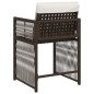 vidaXL Gartenstühle mit Kissen 4 Stk. Braun Poly Rattan vidaXL Gartenstühle mit Kissen 4 Stk. Braun Poly Rattan