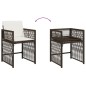 vidaXL Gartenstühle mit Kissen 4 Stk. Braun Poly Rattan vidaXL Gartenstühle mit Kissen 4 Stk. Braun Poly Rattan
