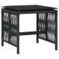 vidaXL Gartenhocker mit Kissen 4 Stk. Schwarz 41x41x36 cm Poly Rattan vidaXL Gartenhocker mit Kissen 4 Stk. Schwarz 41x41x36 cm Poly Rattan