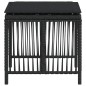 vidaXL Gartenhocker mit Kissen 4 Stk. Schwarz 41x41x36 cm Poly Rattan vidaXL Gartenhocker mit Kissen 4 Stk. Schwarz 41x41x36 cm Poly Rattan