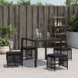 vidaXL Gartenhocker mit Kissen 4 Stk. Schwarz 41x41x36 cm Poly Rattan vidaXL Gartenhocker mit Kissen 4 Stk. Schwarz 41x41x36 cm Poly Rattan