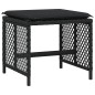 vidaXL Gartenhocker mit Kissen 4 Stk. Schwarz 41x41x36 cm Poly Rattan vidaXL Gartenhocker mit Kissen 4 Stk. Schwarz 41x41x36 cm Poly Rattan