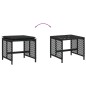 vidaXL Gartenhocker mit Kissen 4 Stk. Schwarz 41x41x36 cm Poly Rattan vidaXL Gartenhocker mit Kissen 4 Stk. Schwarz 41x41x36 cm Poly Rattan