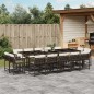 vidaXL 15-tlg. Garten-Essgruppe mit Kissen Braun Poly Rattan vidaXL 15-tlg. Garten-Essgruppe mit Kissen Braun Poly Rattan