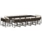 vidaXL 15-tlg. Garten-Essgruppe mit Kissen Braun Poly Rattan vidaXL 15-tlg. Garten-Essgruppe mit Kissen Braun Poly Rattan