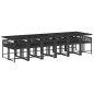 vidaXL 13-tlg. Garten-Essgruppe mit Kissen Schwarz Poly Rattan vidaXL 13-tlg. Garten-Essgruppe mit Kissen Schwarz Poly Rattan