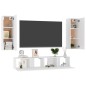 vidaXL 4-tlg. TV-Schrank-Set Weiß Holzwerkstoff vidaXL 4-tlg. TV-Schrank-Set Weiß Holzwerkstoff