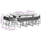 vidaXL 11-tlg. Garten-Essgruppe mit Kissen Schwarz Poly Rattan vidaXL 11-tlg. Garten-Essgruppe mit Kissen Schwarz Poly Rattan