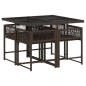 vidaXL 5-tlg. Garten-Essgruppe mit Kissen Braun Poly Rattan vidaXL 5-tlg. Garten-Essgruppe mit Kissen Braun Poly Rattan