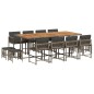 vidaXL 13-tlg. Garten-Essgruppe mit Kissen Grau Poly Rattan vidaXL 13-tlg. Garten-Essgruppe mit Kissen Grau Poly Rattan