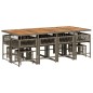 vidaXL 13-tlg. Garten-Essgruppe mit Kissen Grau Poly Rattan vidaXL 13-tlg. Garten-Essgruppe mit Kissen Grau Poly Rattan