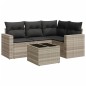 vidaXL 5-tlg. Garten-Sofagarnitur mit Kissen Hellgrau Poly Rattan vidaXL 5-tlg. Garten-Sofagarnitur mit Kissen Hellgrau Poly Rattan