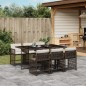 vidaXL 7-tlg. Garten-Essgruppe mit Kissen Braun Poly Rattan vidaXL 7-tlg. Garten-Essgruppe mit Kissen Braun Poly Rattan