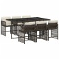 vidaXL 7-tlg. Garten-Essgruppe mit Kissen Braun Poly Rattan vidaXL 7-tlg. Garten-Essgruppe mit Kissen Braun Poly Rattan