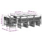 vidaXL 11-tlg. Garten-Essgruppe mit Kissen Schwarz Poly Rattan vidaXL 11-tlg. Garten-Essgruppe mit Kissen Schwarz Poly Rattan
