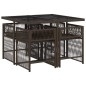 vidaXL 5-tlg. Garten-Essgruppe mit Kissen Braun Poly Rattan vidaXL 5-tlg. Garten-Essgruppe mit Kissen Braun Poly Rattan