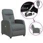 Massagesessel Elektrisch Dunkelgrau Stoff Massagesessel Elektrisch Dunkelgrau Stoff