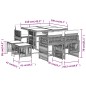vidaXL 9-tlg. Garten-Essgruppe mit Kissen Schwarz Poly Rattan vidaXL 9-tlg. Garten-Essgruppe mit Kissen Schwarz Poly Rattan