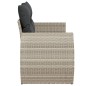 vidaXL Gartensofa mit Kissen 2-Sitzer Hellgrau Poly Rattan vidaXL Gartensofa mit Kissen 2-Sitzer Hellgrau Poly Rattan