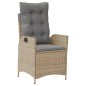 vidaXL Gartensessel Kissen 2Stk. Verstellbar Beigemischung Poly Rattan vidaXL Gartensessel Kissen 2Stk. Verstellbar Beigemischung Poly Rattan